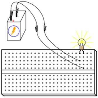 circuit electric pe o placa de test