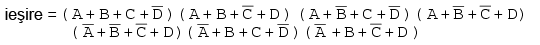 expresie booleana sub forma de produs de sume