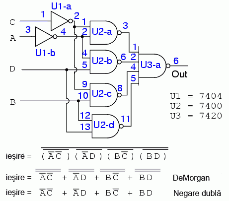 circuit logic - notarea intrarilor si iesirilor