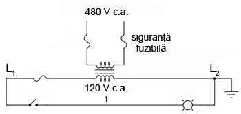 diagrama ladder de control a unei lampi prin intermediul unui comutator manual; schema completa